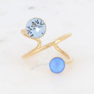 Bague calista double cristal